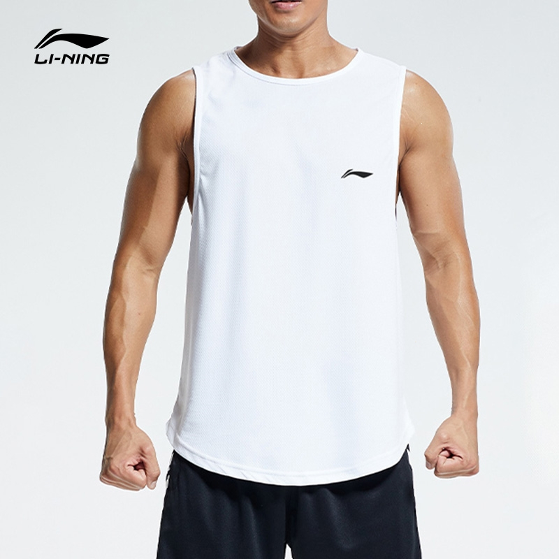 李宁lining健身背心男士夏季无袖速干衣运动跑步透气篮球训练服上衣