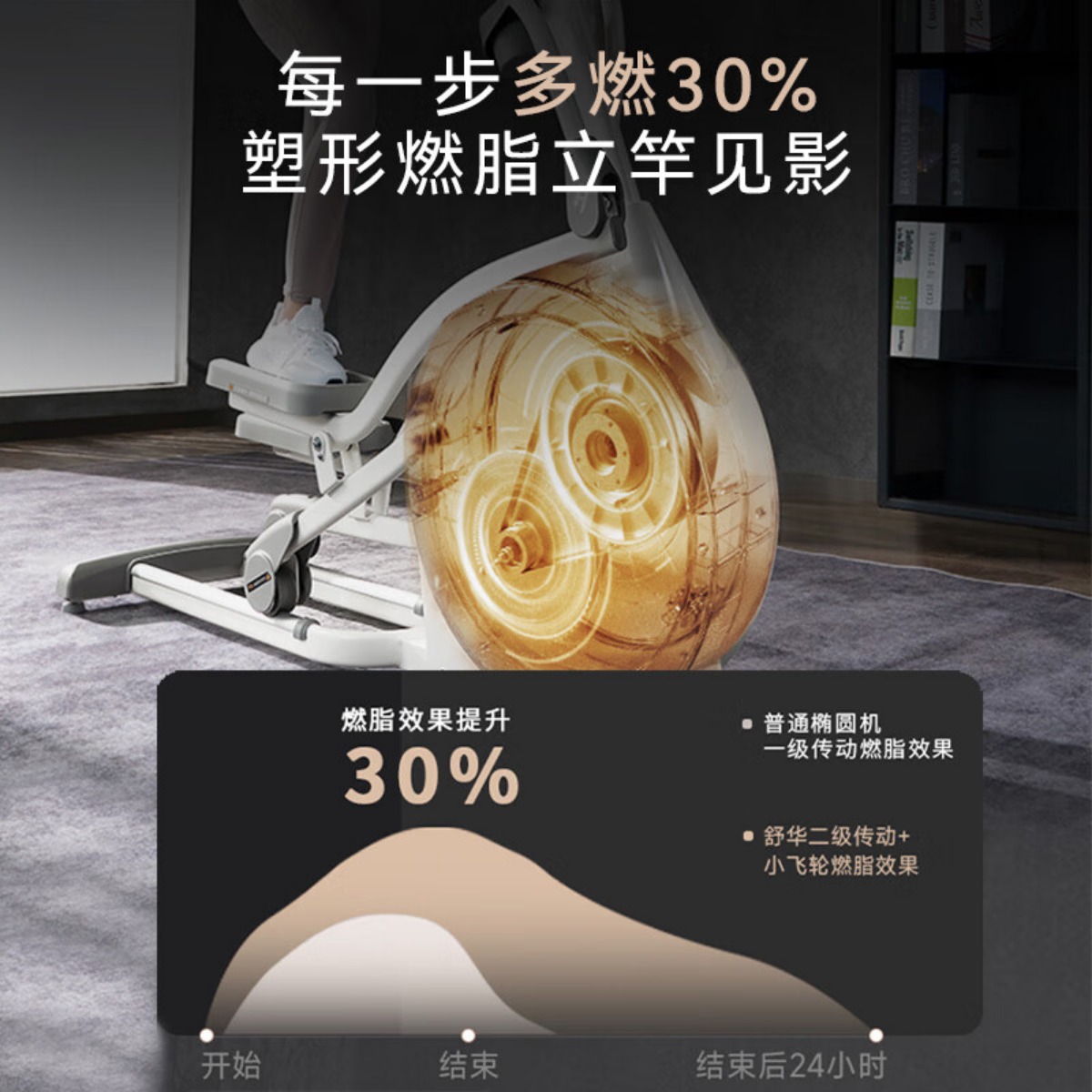 舒华(SHUA)椭圆机家用太空漫步有氧运动减肥健身器材椭圆仪ET6复古绿SH-E599高清大图