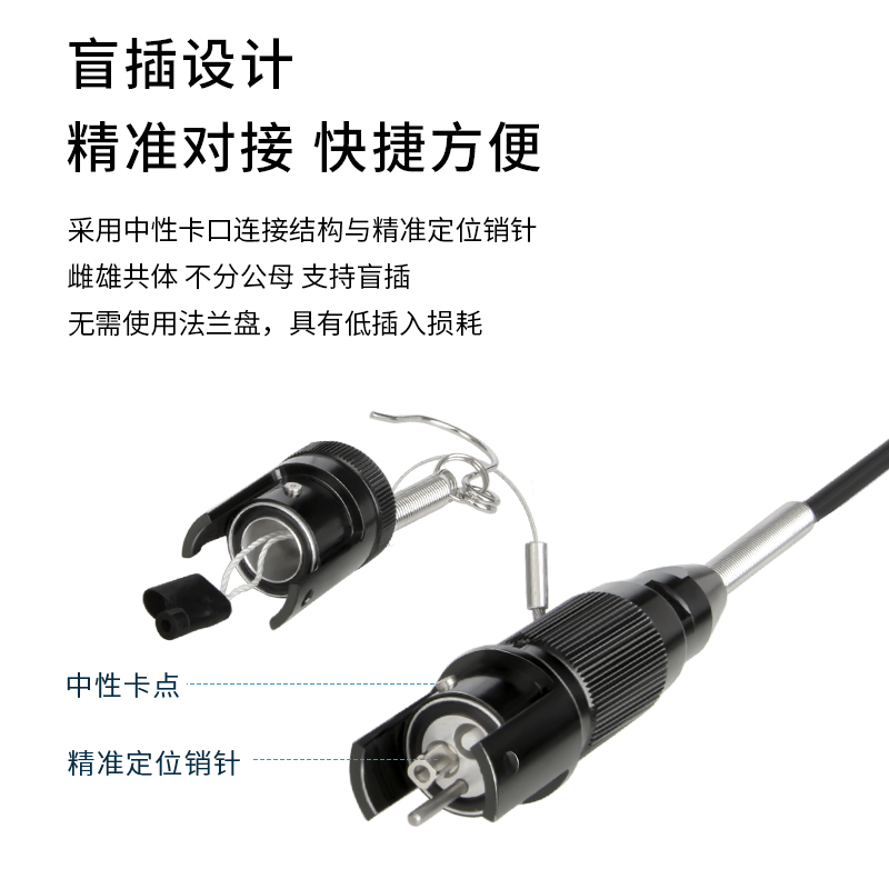 博扬 单模2芯室外TPU光缆转接线 车壁式防水塑料航空母头转FC头 3米 BY-2S-PKFC3M