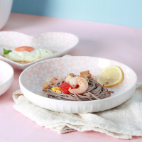 顺祥 日式碗碟套装 北欧陶瓷碗盘子家用釉下彩微波炉餐具吃饭碗餐具礼盒装 小时代25头粉
