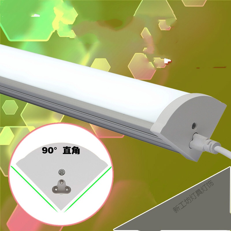 苏宁放心购 t5t8LED灯管日光灯一体化支架90度墙角直角灯长条灯家用节能光管高清大图