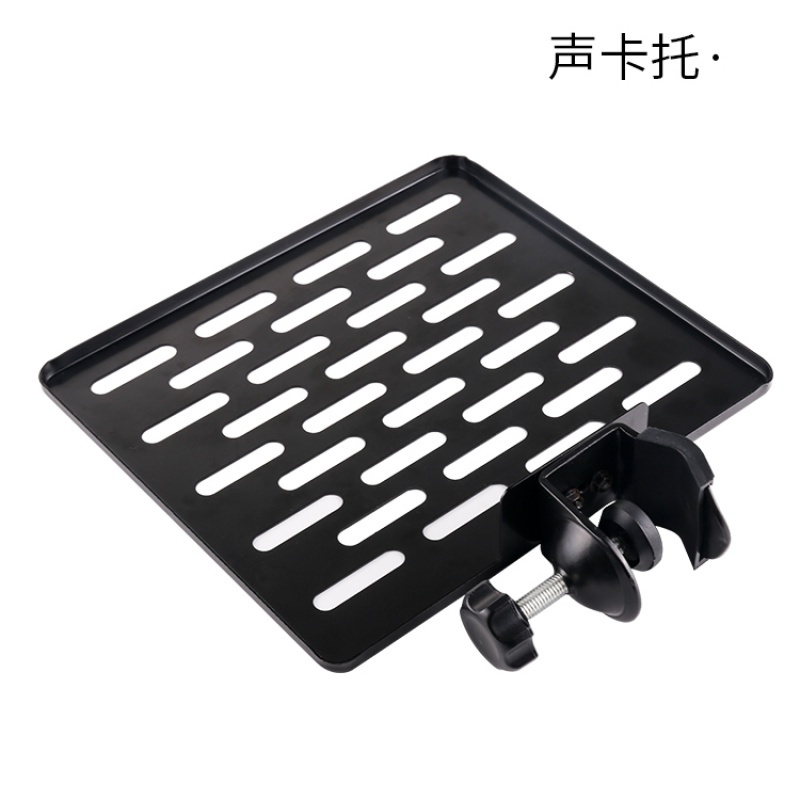 火豹三脚架手机夹平板夹三角架三机位麦克风夹声卡拖盘固定架夹子配件