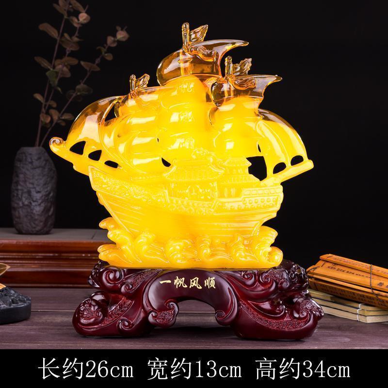美帮汇一帆风顺摆件龙船 大号开业乔迁礼品办公室桌装饰摆设高清大图