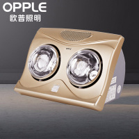欧普照明浴霸灯暖壁挂式三合一取暖家用卫生间浴室挂墙打孔暖灯 二灯取暖浴霸灯暖模块