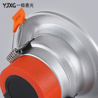 一极喜光(YIJIXIGUANG)三色变色筒灯 led3W天花灯7/8公分嵌入式射灯 超薄2.5寸客厅灯5W过道灯