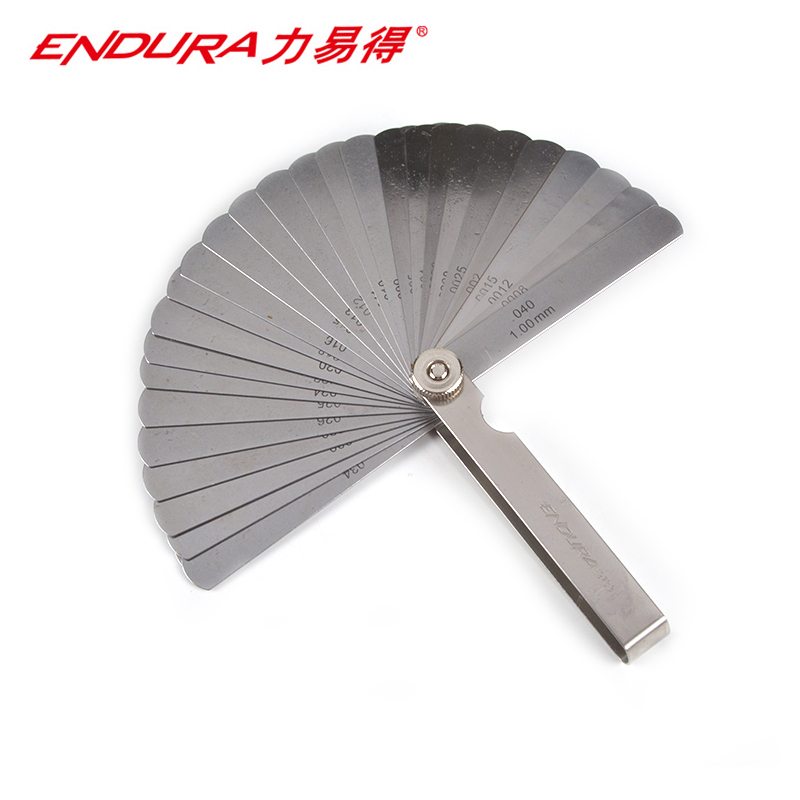 力易得(ENDURA)32件套不锈钢塞尺 0.02-1.00mm 货号E9733