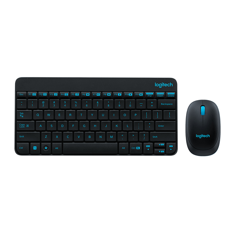 罗技(Logitech) MK245 Nano无线键鼠套装办公键鼠笔记本电脑键盘便携迷你紧凑设计 黑色