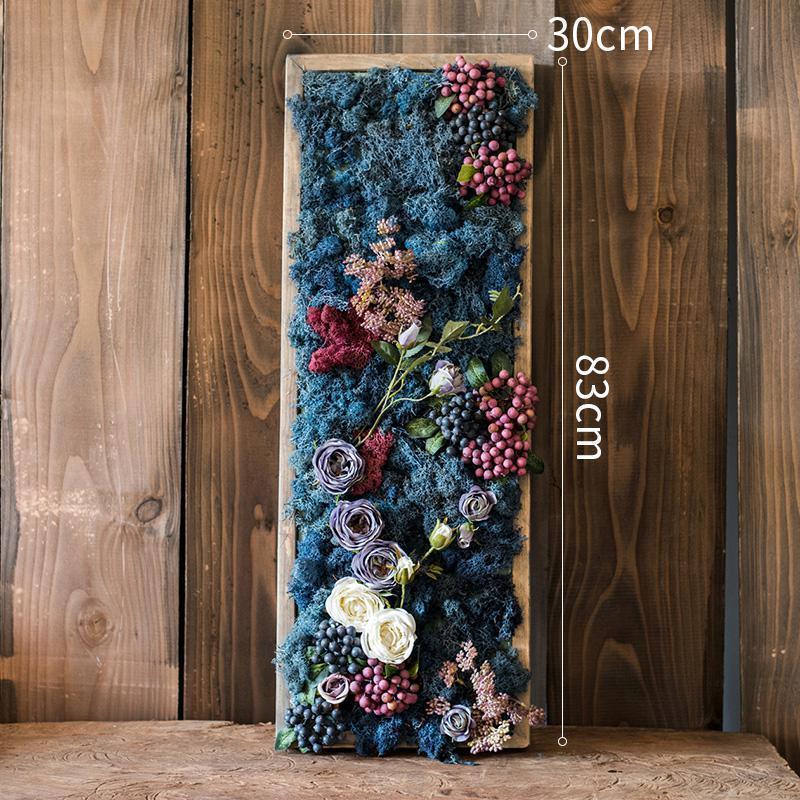 美帮汇紫霄设计师花艺花墙组合植物背景墙装饰画壁饰绿植框高清大图