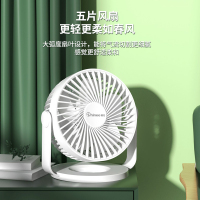 赛亿(Shinee)优雅白插电款小风扇小型桌面USB办公室电扇迷你学生宿舍台夹扇床头轻音车载壁挂便携式充电风扇