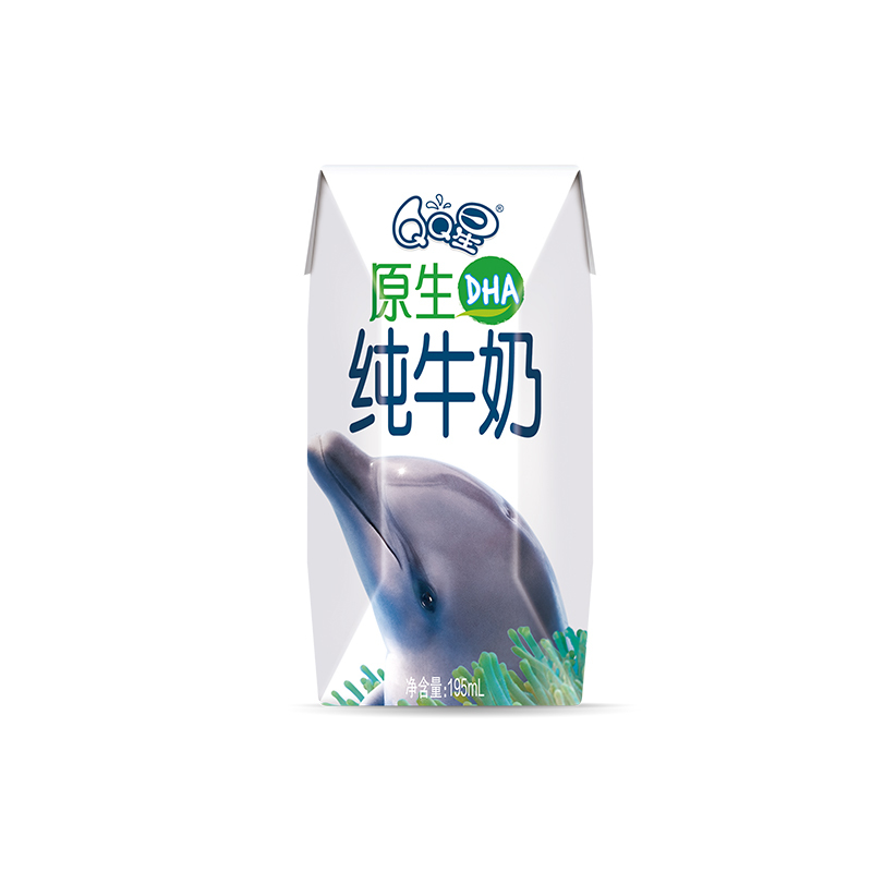 伊利QQ星DHA纯牛奶195mL*12