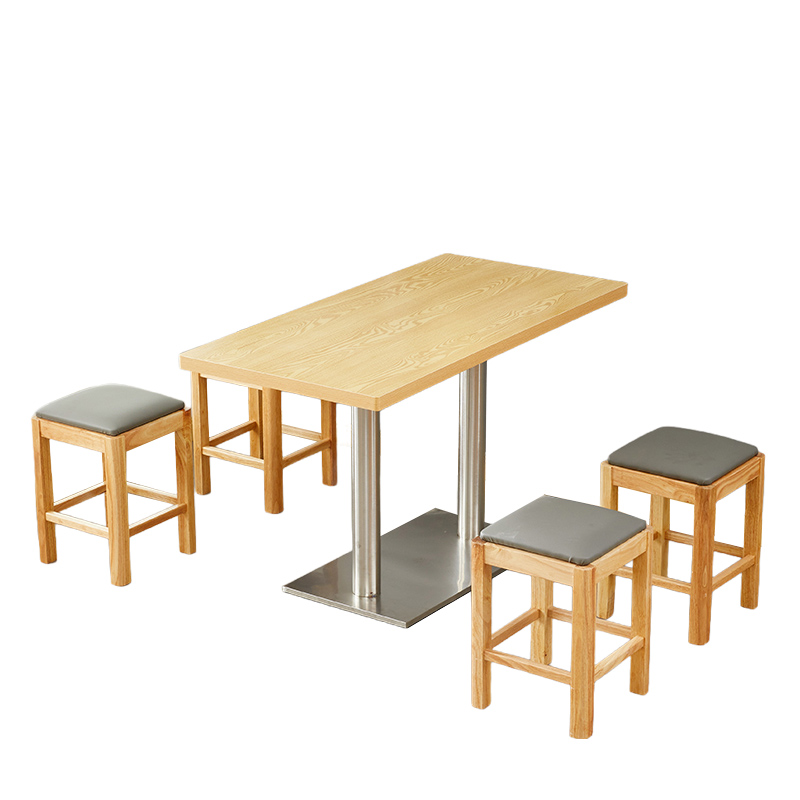 烁恒食堂餐桌一桌四凳套高清大图