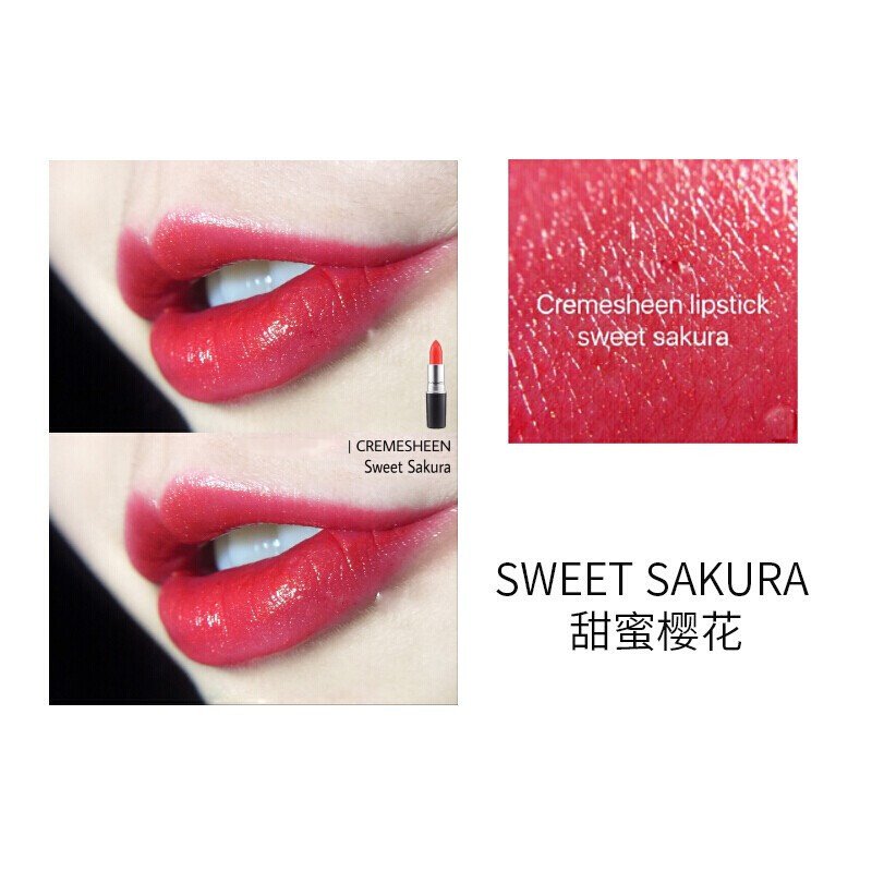 魅可(M.A.C)MAC魅可口红 显色丰润唇膏女士口红3g/支 SWEET SAKURA 甜蜜樱花