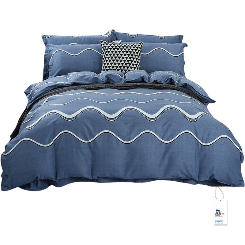 安居先森5A级纯棉磨毛单人床三件套床品D1738（套）高清大图