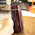 三维工匠韩版超小迷你不锈钢保温杯便携男女户外运动泡茶水瓶创意学生水杯 732酒红色390ml送杯刷