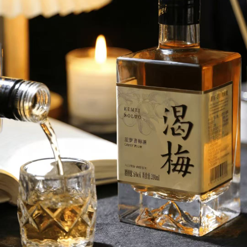 渴梅菠萝青梅酒6度330ml低度甜酒微醺果酒方瓶聚会自饮送礼高清大图