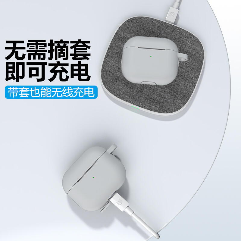 ESCASE 苹果airpods3(第三代)保护套 苹果4代2021新款无线蓝牙耳机套硅胶不沾灰潮牌创意收纳盒硅胶软壳