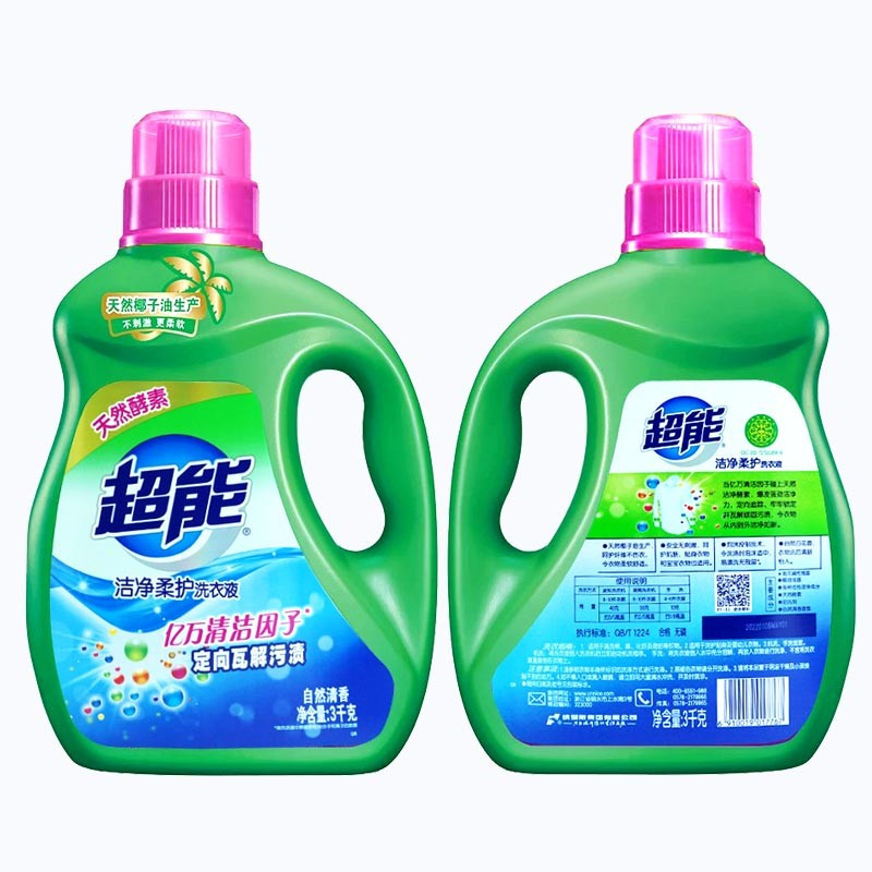 超能洁净柔护洗衣液--自然清香3kg