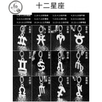 十二星座银项链99足银男士纯银短款锁骨链潮人韩版个性简约银链子 JiMi