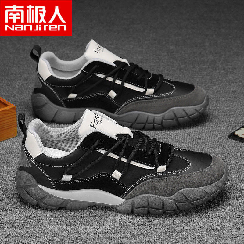 鞋子男新款夏季透气休闲板鞋男士老爹增高韩版潮流高清大图