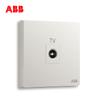 ABB开关插座 轩致无框 雅典白色 一位宽频卫星电视插座AF303