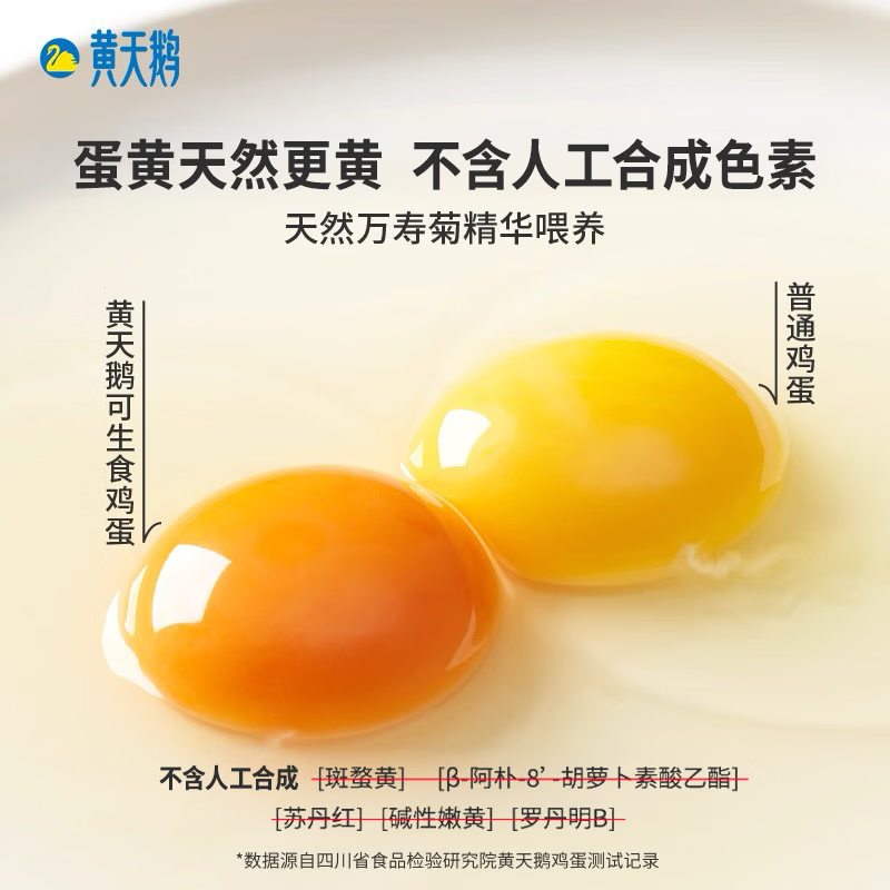黄天鹅 可生食鸡蛋2.12斤 礼盒20枚
