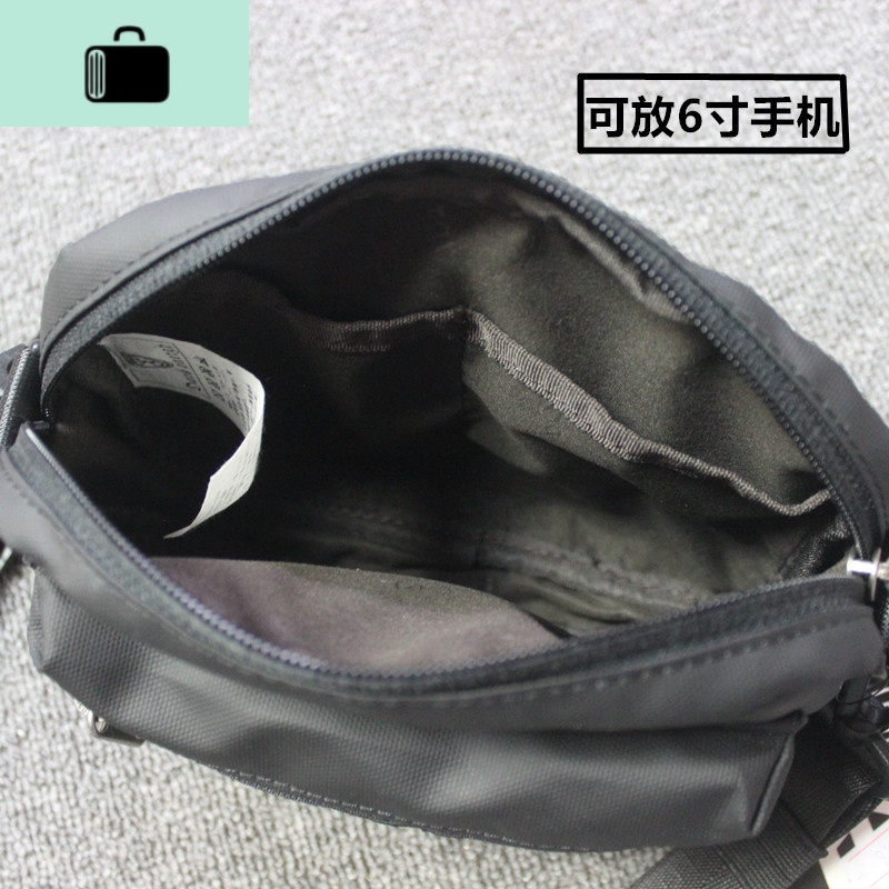 斜挎包男潮牌单肩包男士挎包小背包休闲迷你小包帆布包手机包女包NEW LAKE 百搭黑