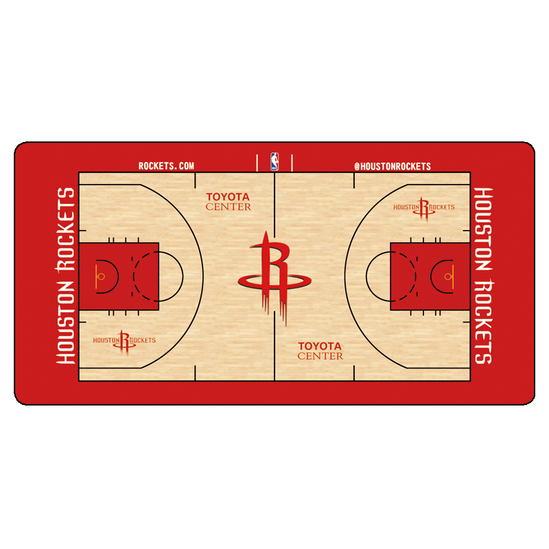 nba篮球场超大号长款鼠标垫 湖人火箭勇士詹姆斯科比库里桌垫定制