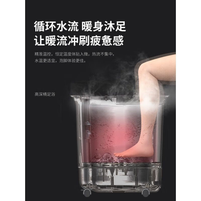 泰昌足浴盆养生电动按摩电动加热洗脚驱寒恒温加热冲浪泡脚桶Z4S [电动按摩款]TC-12CZ4S高清大图