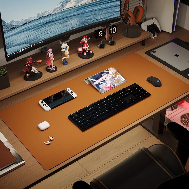 伴公式B1278皮革办公桌垫120*60cm棕色高清大图