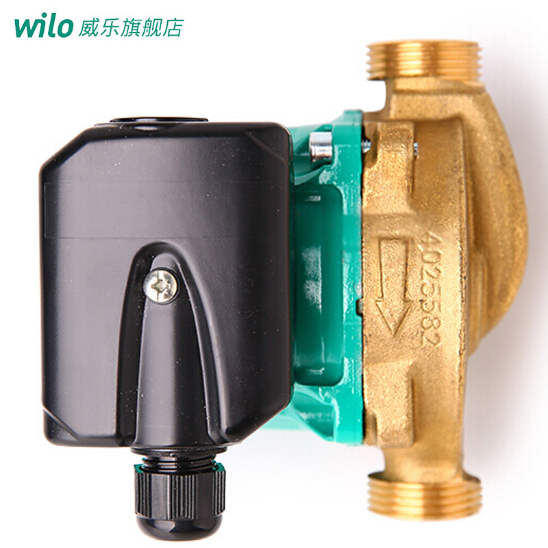 德国Wilo威乐水泵RS15/6铜家用热水循环泵地暖采暖锅炉静音管道增压带活结+电源线