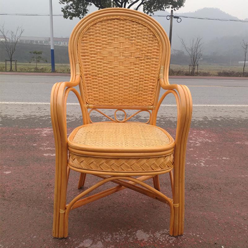 加固天然老人藤椅子 闪电客单人腾椅办公椅电脑椅高靠背椅休闲阳台