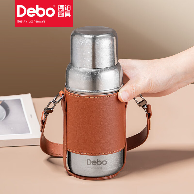 德铂(Debo) DEP-889 潘多拉纯钛保温杯 450ml(单位:个)银色高清大图