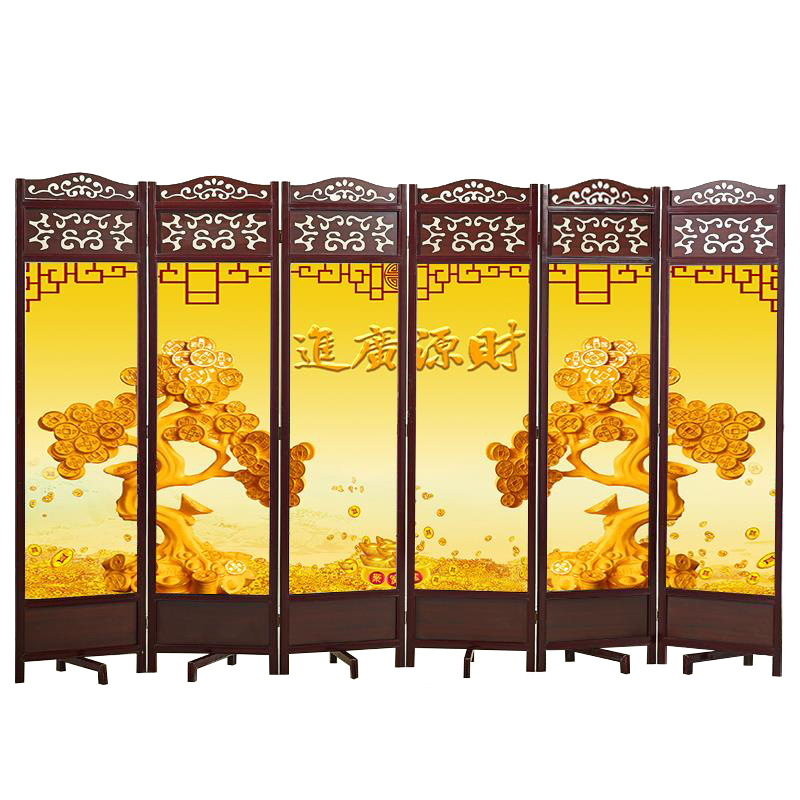 BONJEAN屏风隔断现代简约可移动实木折屏客厅酒店卧室中式简易双面玄关高清大图