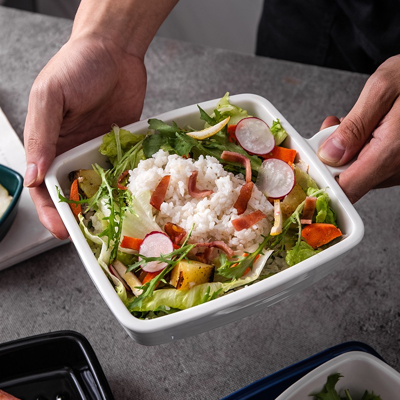 富昱景北欧焗饭盘微波炉陶瓷烤盘西餐家用菜盘子烤箱餐具局饭碗6英寸