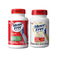 Move Free 氨糖软骨素钙片维骨力 美国进口 成人中老年人护关节膳食营养补充剂 MSM绿瓶120粒+白瓶75粒