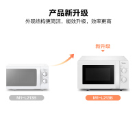 美的(Midea)微波炉 20升家用 360°转盘加热 易清洁内胆 旋钮操控 精准控温 五档火力M1-L213B