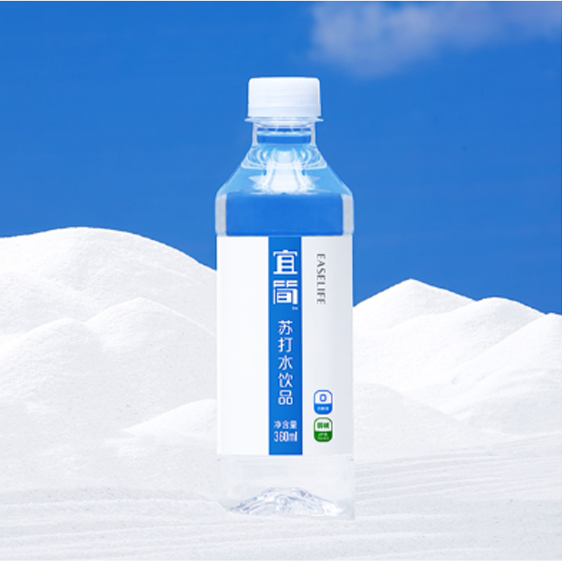 宜简苏打水饮料无糖无汽碱性水整箱饮用纯净水360ml*12瓶