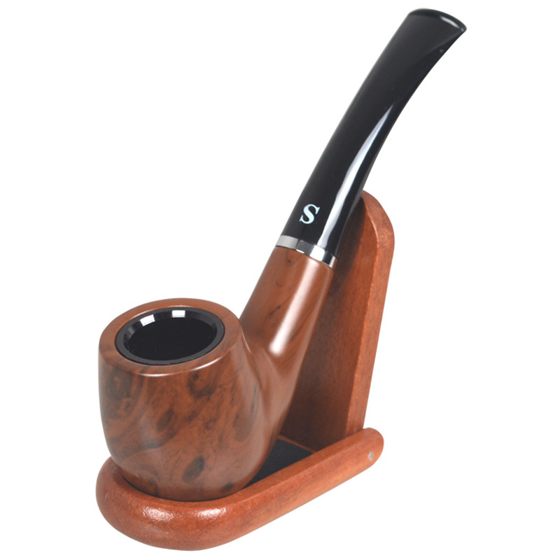 三达SANDA胶木弯式烟斗 循环清洗型烟具 礼盒装SD-110 B款