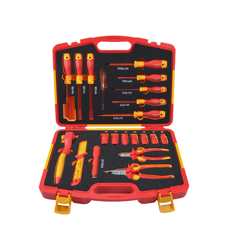 力易得21件vde绝缘工具组套维修组套手动工具组套e1181