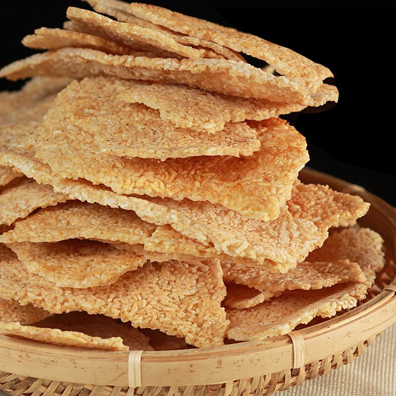 大锅非油炸大米原味零食咸味小吃柴火土灶烤