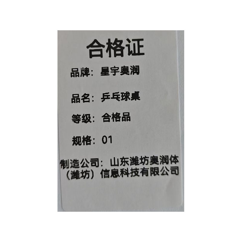 星宇奥润 乒乓球桌 01 张高清大图