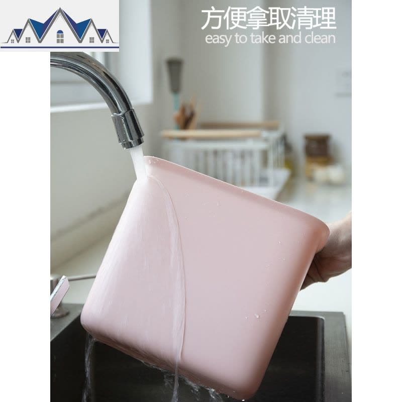 挂式垃圾桶厨房橱柜悬挂嵌入式家用大号创意无盖挂钩桌面收纳盒 三维工匠图片