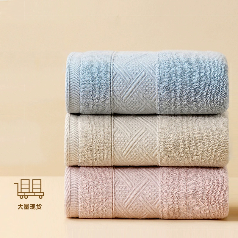 红鲸鱼 纯棉毛巾全棉洗脸巾洗澡浴巾 72*35cm 格子棕 1条高清大图
