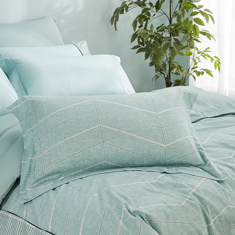 罗莱家纺床上用品全棉缎纹田园床单被套1.5/1.8米四件套林中漫步高清大图