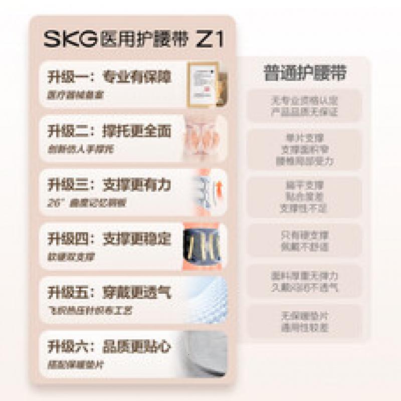 SKG医用级护腰带Z1腰间盘突出腰肌劳损腰部支撑久坐久站支撑保暖护腰高清大图