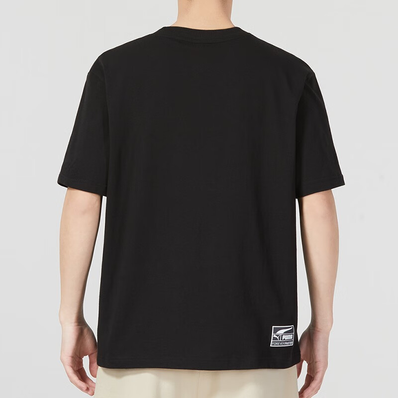 彪马(PUMA)男装女装 2023春季运动服时尚舒适透气圆领半袖短袖T恤衫 623251-01