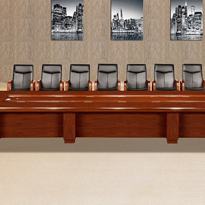 大央会议桌H-82C35 3500W*1600D*760H办公家具会议桌长方形大型长桌简约现代会议室洽谈桌高清大图