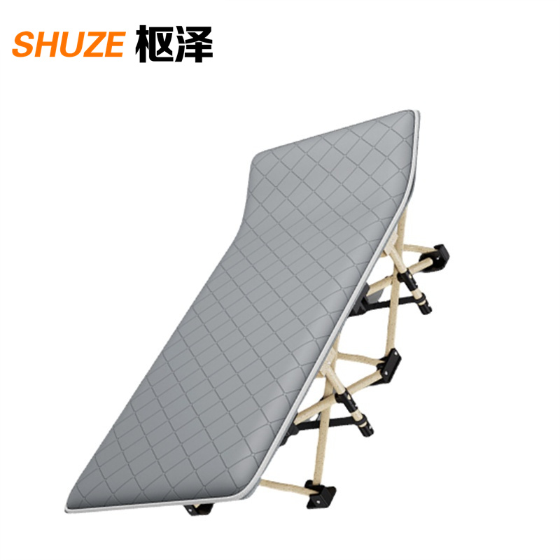 枢泽 行军床 178cm圆管灰色+亲肤棉垫 张高清大图