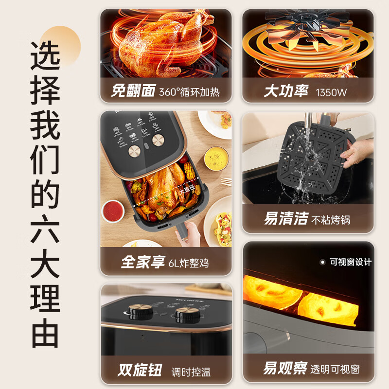 美菱空气炸锅(机械)MZG-503高清大图