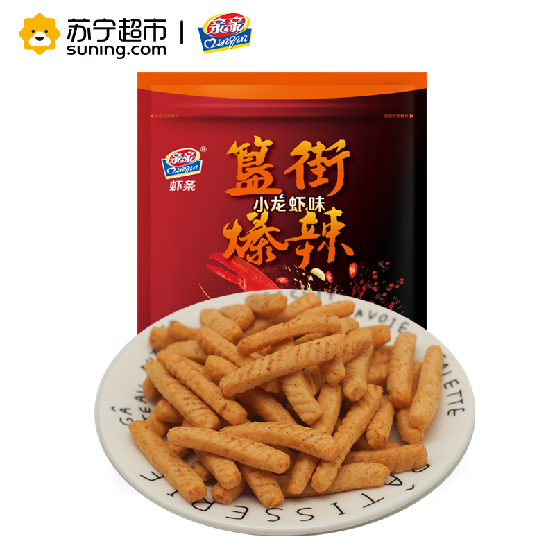 亲亲 膨化食品 虾条簋街爆辣小龙虾味40g（休闲零食）